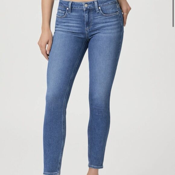 Paige womens Verdugo Ankle Skinny mid rise Blue Denim Jeans Size 27 - Picture 10 of 13